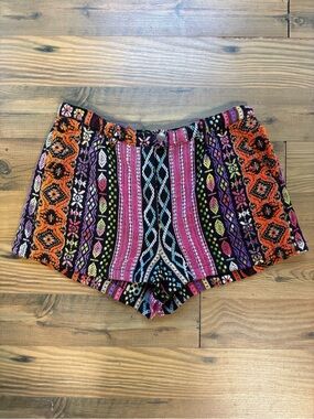 Angie Boho Multi-Color Patterned Women’s Shorts Sz M